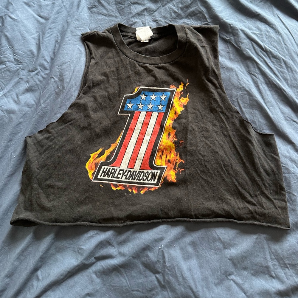Vintage cropped Harley Davidson tee
